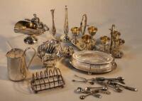 A quantity of silver plated wares