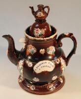 A 19thC bargeware teapot