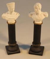 A pair of Parian busts of Queen Victoria and Prince Albert