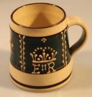 A Holkham pottery Elizabeth II Coronation cup