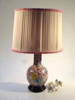 An earthenware table lamp