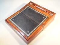 A 19thC walnut writing box