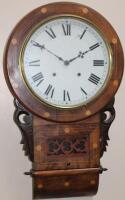 A 19thC American drop dial wall clock