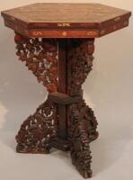 A 19thC Chinese hardwood table