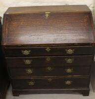 An 18thC oak bureau