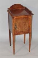 A Sheraton revival mahogany pot cupboard