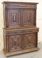 A late 19thC Continental oak cabinet