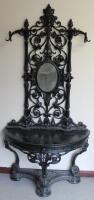 A Victorian Coalbrookdale cast iron hall stand