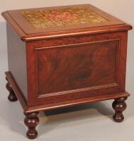 A Victorian mahogany box commode