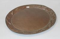 An Edwardian Newlyn Arts and Crafts copper charger