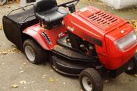 An MTD 12.5 horse power ride on mower