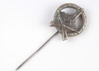 A German Third Reich white metal pin badge