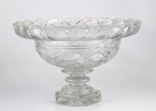 A Regency cut glass comport