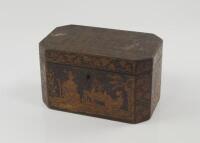 An early 19thC pen work tea caddy