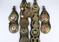 A small collection of horse brasses