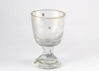 A 19thC heavy glass goblet