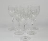 A set of six Edinburgh Crystal cut wine glasses