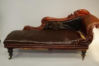 A Victorian mahogany framed chaise longue