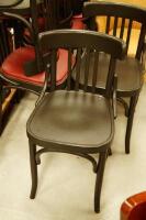 Fourteen ebonised modern Bentwood chairs