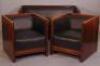 A 1930's rosewood veneered three piece suite in Art Deco style