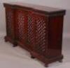 A mid 19thC Anglo Indian hardwood inverted breakfront side cabinet