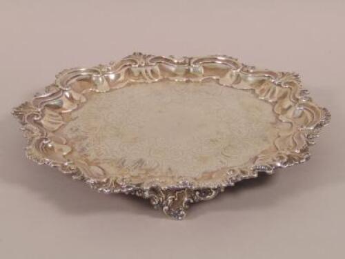 An Edwardian silver salver