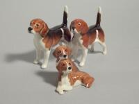 Three Beswick dogs