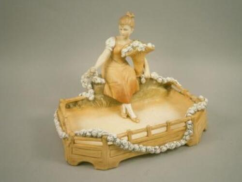 An Amphora porcelain calling card tray