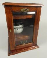 An Edwardian mahogany smoker's cabinet