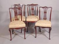 A set of four late 19thC mahogany dining chairs