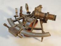 An early 20thC London brass sextant by Henry Barrow & Co