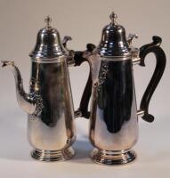 An Elizabeth II silver two piece coffee set