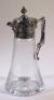 A Continental glass claret jug