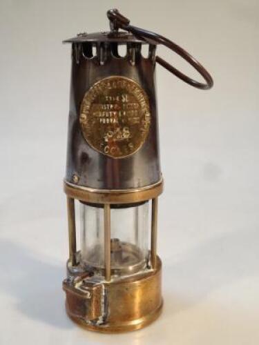 A mining safety lamp