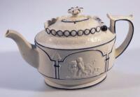 A 19thC Castleford relief moulded teapot