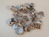 A silver charm bracelet