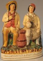 A 19thC Staffordshire flatback figure group