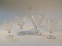 A quantity of early 20thC crystal drinking glasses