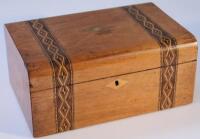 A 19thC Tunbridge style sewing box