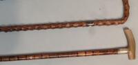 An Edwardian walking stick