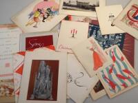 A quantity of greetings cards to Oliver Messel