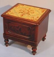 A Victorian mahogany box commode