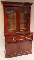 A Victorian mahogany secretaire bookcase