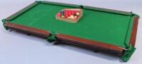 A child's baize topped slate snooker table