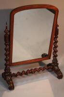 A Victorian mahogany table mirror