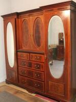 A late Victorian mahogany Beaconsfield style wardrobe