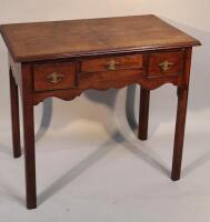 A George III walnut lowboy