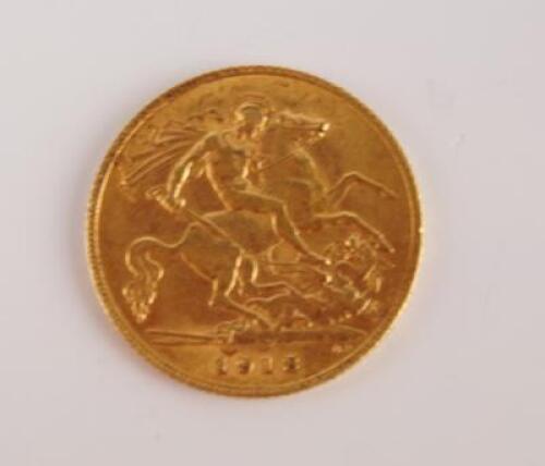 A George V half gold sovereign 1913.