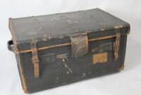 A Victorian leatherbound travelling trunk by William Coltman of Cheltenham