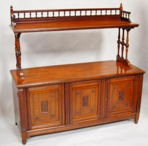 An Edwardian mahogany side cabinet